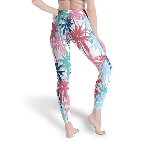 Genérico marca tropical de la palma de la selva tropical para mujer popular polainas cintura alta yoga pantalones pilates ropa capris medias para correr blanco 4xl