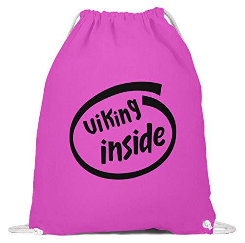 Género Viking Inside - Bolsa de algodón para gimnasio, color fucsia, tamaño 37cm-46cm Género Viking Inside - Bolsa de algodón para gimnasio, color fucsia, tamaño 37cm-46cm