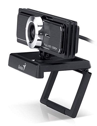 Genius WideCam F100 - Webcam (12 MP, 1920 x 1080 Pixeles, 30 fps, USB 2.0, Negro, CMOS)