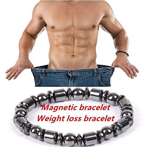 Genuiskids 1 x pérdida de Peso de la Terapia magnética Redonda Piedra Pulsera Salud Cuidado Negro Genuiskids 1 x pérdida de Peso de la Terapia magnética Redonda Piedra Pulsera Salud Cuidado Negro