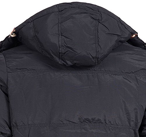 Geographical Norway - Chaqueta acolchada de invierno para hombre, con capucha Negro L Geographical Norway - Chaqueta acolchada de invierno para hombre, con capucha Negro L