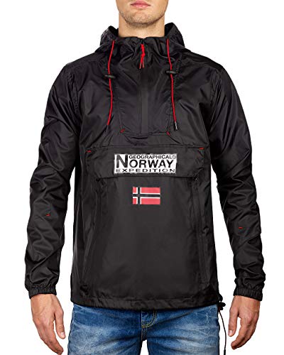 Geographical Norway Chaqueta cortavientos para hombre Negro XL Geographical Norway Chaqueta cortavientos para hombre Negro XL