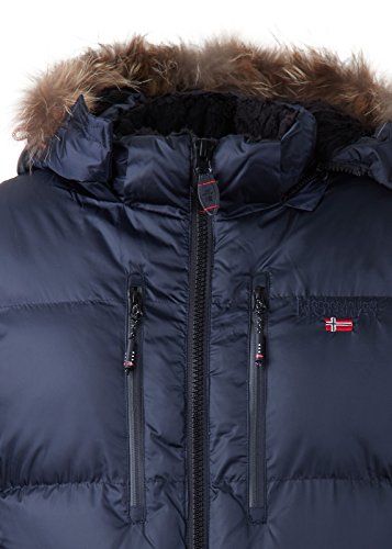 Geographical Norway – Chaqueta de plumas, chaqueta de invierno exterior, chaqueta funcional para hombre azul marino Small
