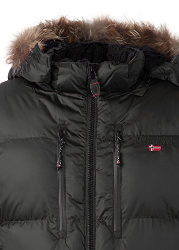 Geographical Norway – Chaqueta de plumas, chaqueta de invierno exterior, chaqueta funcional para hombre negro/negro M