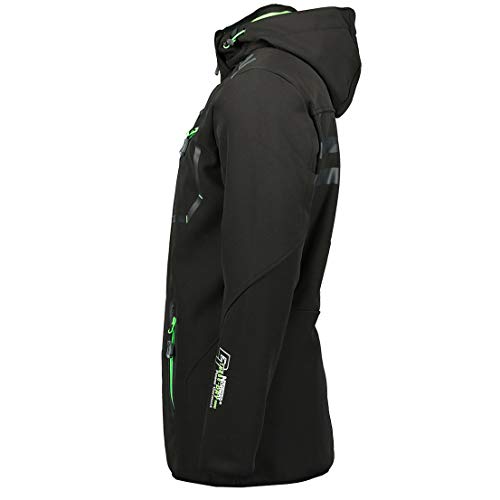 Geographical Norway - Chaqueta Rainman Turbo-Dry para hombre con tejido softshell y capucha Negro M Geographical Norway - Chaqueta Rainman Turbo-Dry para hombre con tejido softshell y capucha Negro M