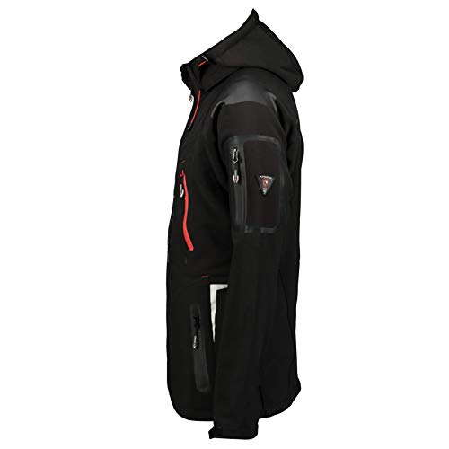 Geographical Norway Hombre de Tacto Suave Funciones Chaqueta para Exterior Impermeable - Negro, Small Geographical Norway Hombre de Tacto Suave Funciones Chaqueta para Exterior Impermeable - Negro, Small