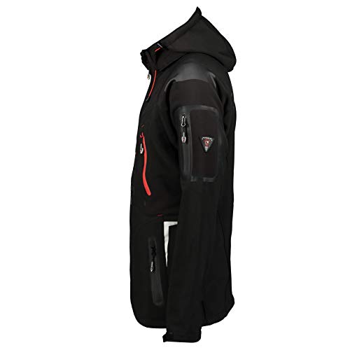 Geographical Norway Hombre de Tacto Suave Funciones Chaqueta para Exterior Impermeable - Negro, Small