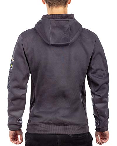 Geographical Norway Sudadera con capucha para hombre gris oscuro L Geographical Norway Sudadera con capucha para hombre gris oscuro L
