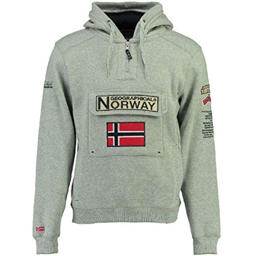 Geographical Norway Sudadera GYMCLASS DE Hombre Gris Melange Talla L