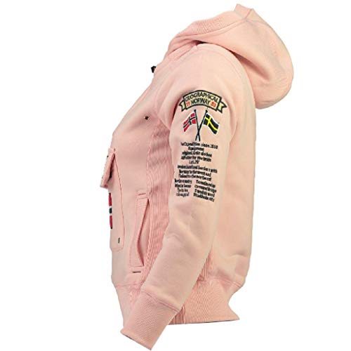 Geographical Norway Sudadera GYMCLASS DE NIÑO Y NIÑA Unisex Rosa Claro Talla 12