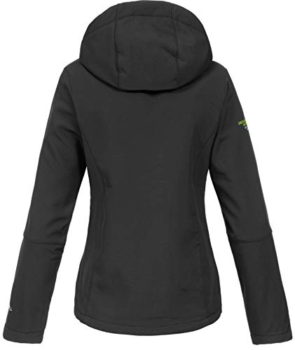 Geographical Norway Touna B - Chaqueta de tejido softshell con capucha para mujer Negro XL