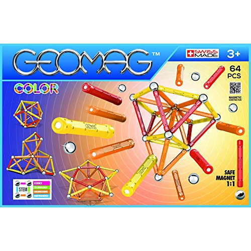 Geomag Classic Color Construcciones magnéticas y juegos educativos, 64 piezas (262), Multicolor Geomag Classic Color Construcciones magnéticas y juegos educativos, 64 piezas (262), Multicolor