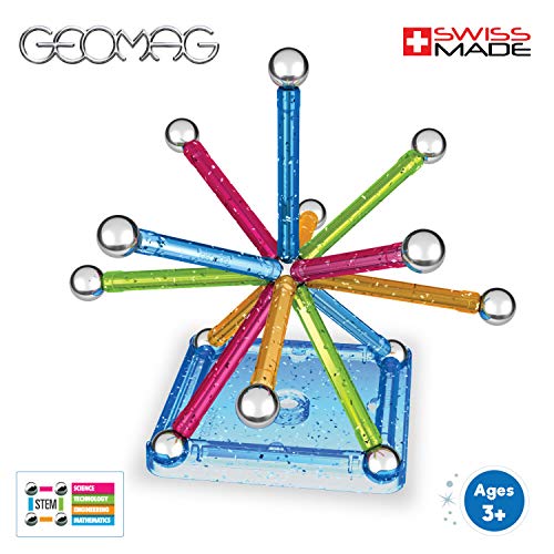 Geomag Classic Glitter Construcciones magnéticas y juegos educativos, 30 piezas (531), Multicolor Geomag Classic Glitter Construcciones magnéticas y juegos educativos, 30 piezas (531), Multicolor