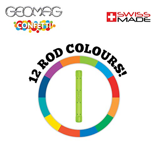 Geomag Confetti Construcciones magnéticas y juegos educativos, 50 piezas (352), Multicolor