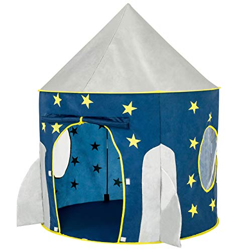 Georgie Porgy Casa de Juego Plegable para Niños Portátil Tienda Castillo Jardín de Juguete al Aire Libre de Interior Cohete (Fluorescencia) Gratis para luz LED + Niños Tatuaje Pegatina *2