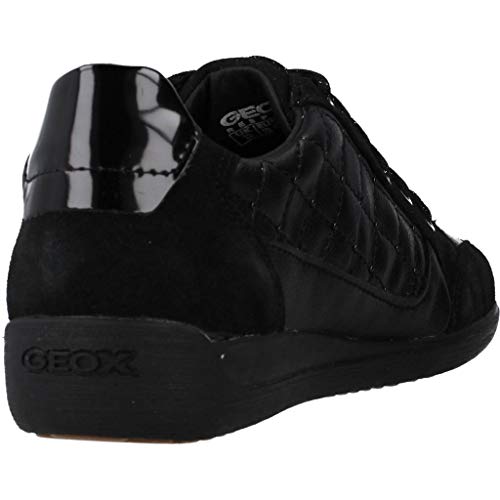 Geox D Myria A, Zapatillas Mujer, Negro (Black C9999), 39 EU