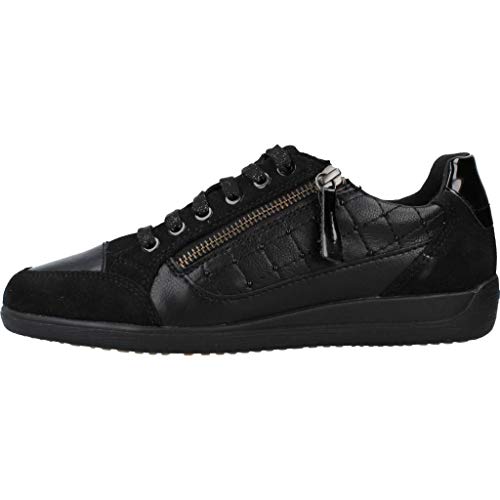 Geox D Myria A, Zapatillas Mujer, Negro (Black C9999), 39 EU