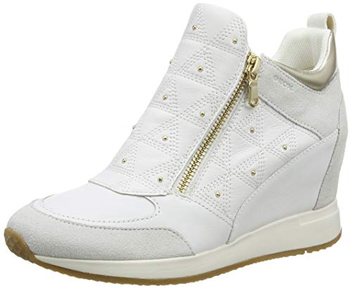 Geox D NYDAME D, Zapatillas Mujer, Blanco (White/Off White C1352), 40 EU