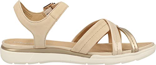 Geox D Sandal Hiver A, Sandalias con Punta Abierta para Mujer, Beige (Sand/Champagne C5zb5), 39 EU