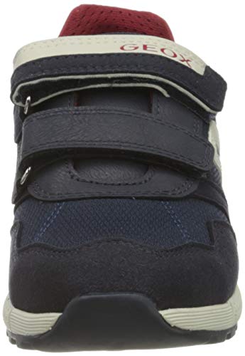 Geox J ALBEN Boy C, Zapatillas Niños, Azul (Navy/Red C0735), 35 EU