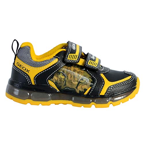 GEOX J ANDROID BOY A BLACK/YELLOW Boys' Trainers Low-Top Trainers size 27(EU)