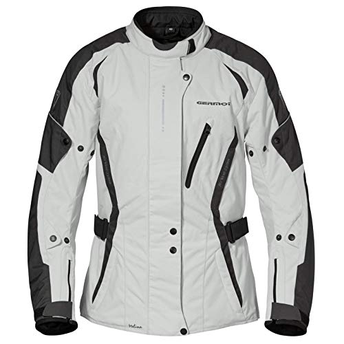 Germot Melina Damen Textiljacke Reflektierend Taschen Motorrad Hochwertig Bike Wasserdicht, 043500, Farbe Hellgrau Anthrazit, Größe 40 Germot Melina Damen Textiljacke Reflektierend Taschen Motorrad Hochwertig Bike Wasserdicht, 043500, Farbe Hellgrau Anthrazit, Größe 40