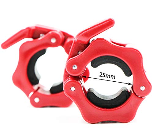 gexu Collares para Barra Abrazaderas Sujetadores para Mancuernas de 25 mm Antideslizante de Liberación Rápida para Entrenamiento de Levantamiento de Pesas Accesorios de Entrenamiento Físico. gexu Collares para Barra Abrazaderas Sujetadores para Mancuernas de 25 mm Antideslizante de Liberación Rápida para Entrenamiento de Levantamiento de Pesas Accesorios de Entrenamiento Físico.