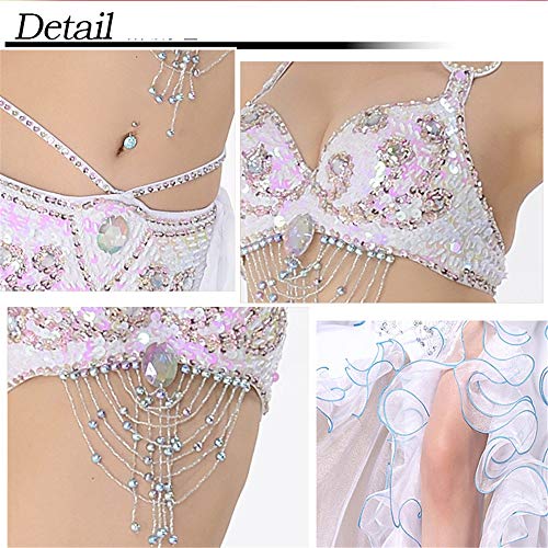GFBVC Traje de Danza contemporánea Belly Dance Performance Ropa Moldeada Hecha a Mano del Sujetador de la Danza de Vientre Rendimiento de Vestuario (Color : Blue, Size : M) GFBVC Traje de Danza contemporánea Belly Dance Performance Ropa Moldeada Hecha a Mano del Sujetador de la Danza de Vientre Rendimiento de Vestuario (Color : Blue, Size : M)