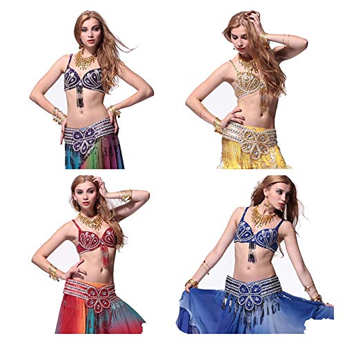 GFBVC Traje de Danza contemporánea Belly Dance Performance Ropa Moldeada Hecha a Mano del Sujetador de la Danza de Vientre Rendimiento de Vestuario (Color : Red, Size : M) GFBVC Traje de Danza contemporánea Belly Dance Performance Ropa Moldeada Hecha a Mano del Sujetador de la Danza de Vientre Rendimiento de Vestuario (Color : Red, Size : M)