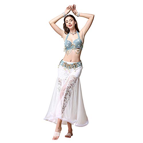 GFBVC Traje de Danza contemporánea Falda de Danza del Vientre Danza del Vientre de Vestuario, 3 tamaño, Brillante y Brillante Rendimiento Suit3 (Color : Blue, Size : S) GFBVC Traje de Danza contemporánea Falda de Danza del Vientre Danza del Vientre de Vestuario, 3 tamaño, Brillante y Brillante Rendimiento Suit3 (Color : Blue, Size : S)