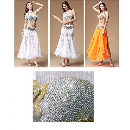 GFBVC Traje de Danza contemporánea Falda de Danza del Vientre Danza del Vientre de Vestuario, 3 tamaño, Brillante y Brillante Rendimiento Suit3 (Color : Blue, Size : S) GFBVC Traje de Danza contemporánea Falda de Danza del Vientre Danza del Vientre de Vestuario, 3 tamaño, Brillante y Brillante Rendimiento Suit3 (Color : Blue, Size : S)