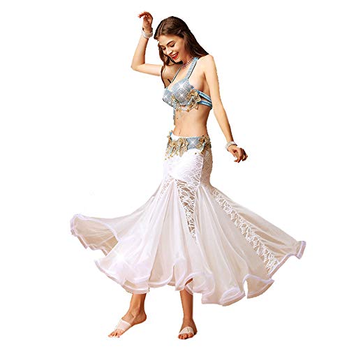 GFBVC Traje de Danza contemporánea Falda de Danza del Vientre Danza del Vientre de Vestuario, 3 tamaño, Brillante y Brillante Rendimiento Suit3 (Color : Blue, Size : S) GFBVC Traje de Danza contemporánea Falda de Danza del Vientre Danza del Vientre de Vestuario, 3 tamaño, Brillante y Brillante Rendimiento Suit3 (Color : Blue, Size : S)
