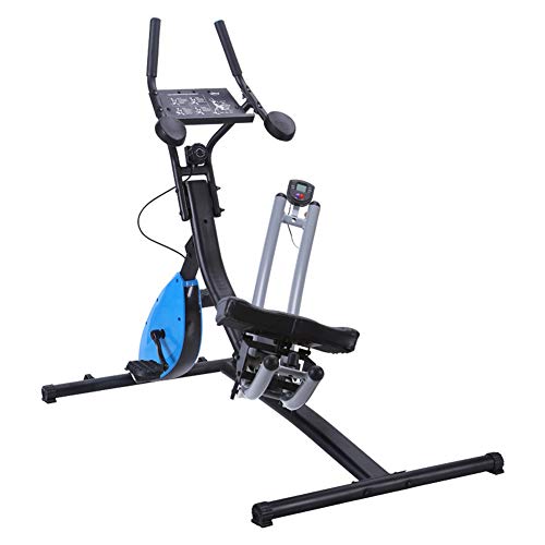 GFDDZ 2-en-1 Abdominal Crunch Coaster Bicicleta de Ejercicio Fitness Machine, Cross Trainer | Máquina de Ejercicios Abdominales | Máquina Moldeadora Abdominal | Máquina para Hacer Ejercicio