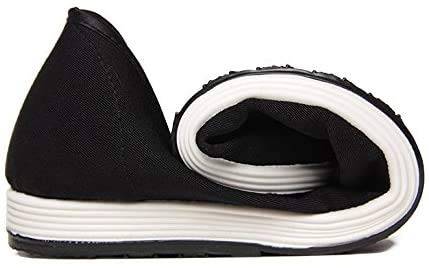 GFKD Zapatos de Kung Fu Zapatillas Artes Marciales Tai Chi con Capas cojín Suave y Zapatos de Suela de Goma Chinos Negro (Elegir un tamaño más Grande de lo Habitual), 7.5UK GFKD Zapatos de Kung Fu Zapatillas Artes Marciales Tai Chi con Capas cojín Suave y Zapatos de Suela de Goma Chinos Negro (Elegir un tamaño más Grande de lo Habitual), 7.5UK