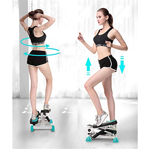 GFYWZ Mini Stepper Twist Stair Stepper Fitness Cardio Exercise Trainer para Entrenamiento En Interiores,Azul