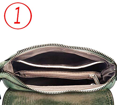 GGLZMMF Bolsos De Las Señoras De Cuero De La Vendimia Bolsas De Hombro Hechos A Mano Bolsas De Mensajero De Gran Capacidad Amarillo + Marrón Rojo Oscuro Verde Gris + Azul Green-OneSize GGLZMMF Bolsos De Las Señoras De Cuero De La Vendimia Bolsas De Hombro Hechos A Mano Bolsas De Mensajero De Gran Capacidad Amarillo + Marrón Rojo Oscuro Verde Gris + Azul Green-OneSize