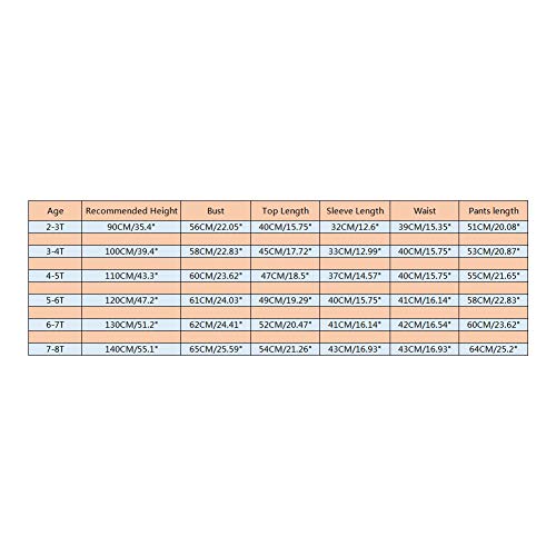 ggudd Niña Leopardo Impreso Manga Larga Tops y Polainas Pantalones Conjuntos de Trajes(Caqui,5-6 años)