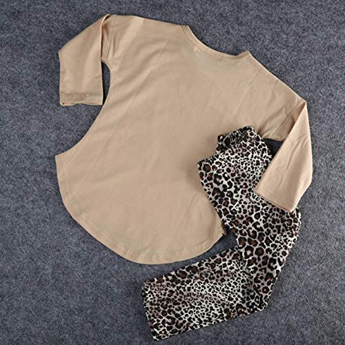 ggudd NiƱa Leopardo Impreso Manga Larga Tops y Polainas Pantalones Conjuntos de Trajes(Caqui,5-6 aƱos) ggudd NiƱa Leopardo Impreso Manga Larga Tops y Polainas Pantalones Conjuntos de Trajes(Caqui,5-6 aƱos)