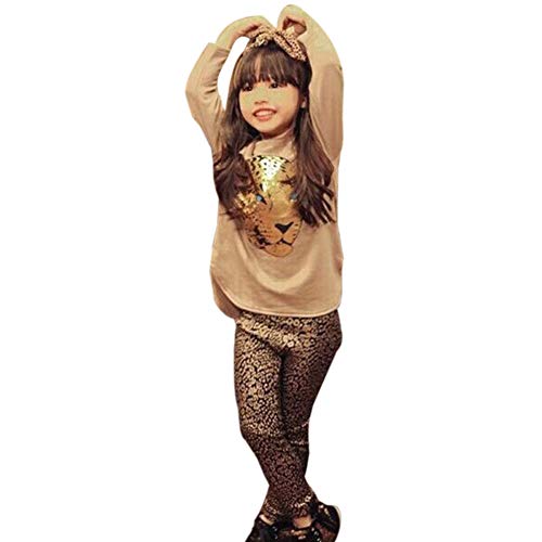 ggudd NiƱa Leopardo Impreso Manga Larga Tops y Polainas Pantalones Conjuntos de Trajes(Caqui,5-6 aƱos) ggudd NiƱa Leopardo Impreso Manga Larga Tops y Polainas Pantalones Conjuntos de Trajes(Caqui,5-6 aƱos)