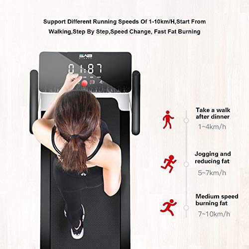 GGXX Cinta De Correr EléCtrica Plegable para El Hogar, PequeñA Oficina Caminadora Bluetooth Equipo Fitness Ultrafino Silencioso 1~10 Km Velocidad Ajustable Pantalla LCD GGXX Cinta De Correr EléCtrica Plegable para El Hogar, PequeñA Oficina Caminadora Bluetooth Equipo Fitness Ultrafino Silencioso 1~10 Km Velocidad Ajustable Pantalla LCD