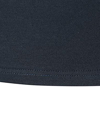 GHYUGR Polo para Hombre Mangas Largas Denim Costura Camisas Algod¨®n Slim Fit Camiseta Golf Poloshirt T-Shirt Oficina BOT¨®n Cuello,Azul Marino,XL