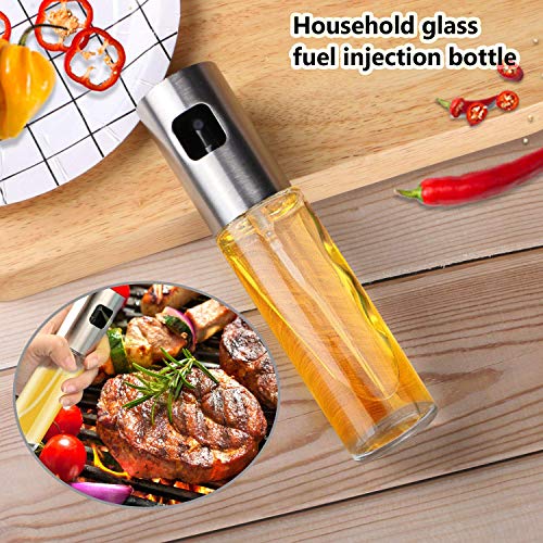 Gifort Pulverizador de Aceite portĂĄtil,100 ML Acero Inoxidable Aceite de Oliva,Botella de Cristal con Cepillo de Tubo Extra y Tubo de Repuesto Gifort Pulverizador de Aceite portĂĄtil,100 ML Acero Inoxidable Aceite de Oliva,Botella de Cristal con Cepillo de Tubo Extra y Tubo de Repuesto