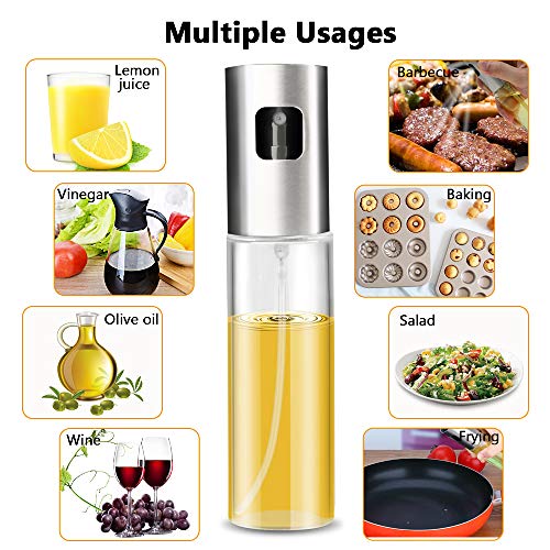 Gifort Pulverizador de Aceite portĂĄtil,100 ML Acero Inoxidable Aceite de Oliva,Botella de Cristal con Cepillo de Tubo Extra y Tubo de Repuesto Gifort Pulverizador de Aceite portĂĄtil,100 ML Acero Inoxidable Aceite de Oliva,Botella de Cristal con Cepillo de Tubo Extra y Tubo de Repuesto