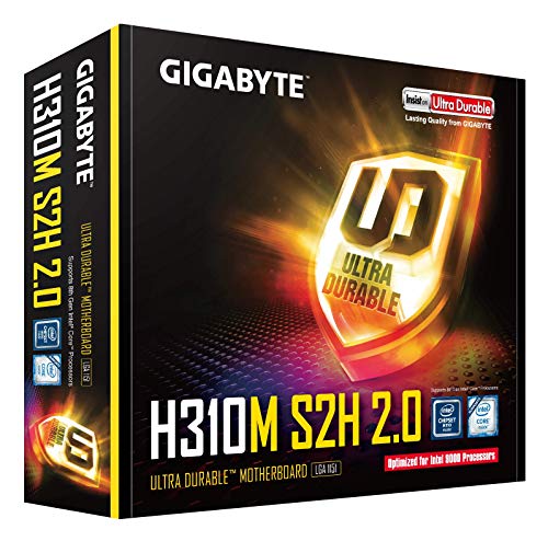 Gigabyte H310M S2H 2.0 - Placa Base (DDR4-SDRAM, DIMM, 2133, 2400, 2666 MHz, Dual, 32 GB, Intel)