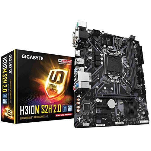 Gigabyte H310M S2H 2.0 - Placa Base (DDR4-SDRAM, DIMM, 2133, 2400, 2666 MHz, Dual, 32 GB, Intel)