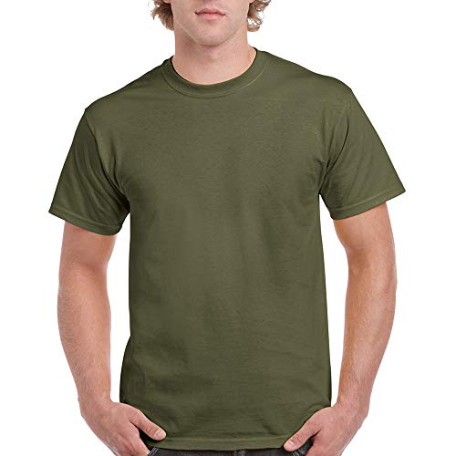 Gildan - Camiseta básica de manga corta de verano para hombre- 61 colores diferentes ? Número 1 en América (2XL/Verde Fluorescente)