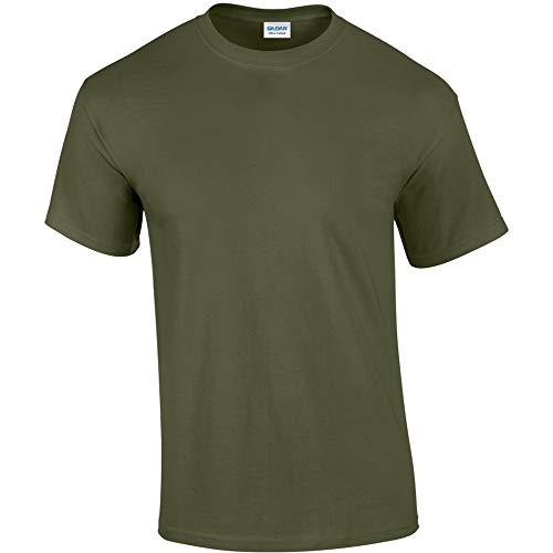 Gildan - Camiseta básica de manga corta de verano para hombre- 61 colores diferentes ? Número 1 en América (2XL/Verde Fluorescente)