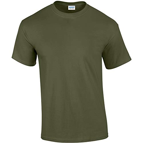 Gildan - Camiseta básica de manga corta de verano para hombre- 61 colores diferentes ? Número 1 en América (2XL/Verde Fluorescente) Gildan - Camiseta básica de manga corta de verano para hombre- 61 colores diferentes ? Número 1 en América (2XL/Verde Fluorescente)