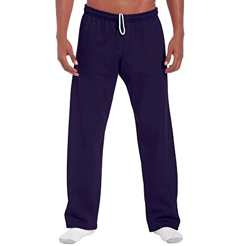 Gildan - Pantalones de chándal de pernera ancha (G184), en mezcla resistente de algodón y poliéster de 226 g - Azul - Medium