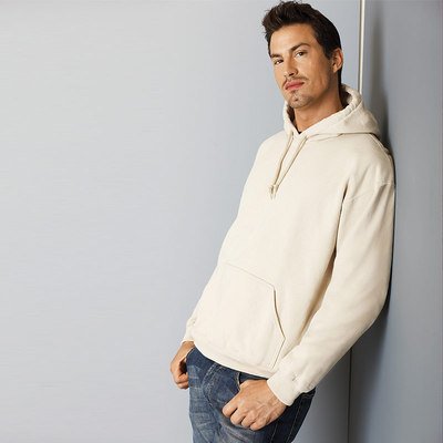 GILDAN Sudadera con capucha para hombre Adult 50/50, color liso negro XXL